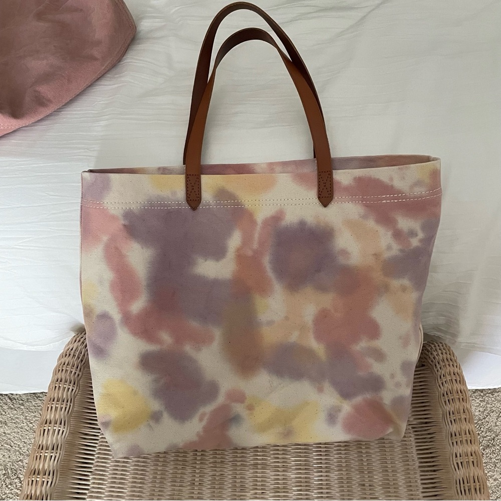 Madewell Canvas Transport Tote - Colorful Tie Dye Watercolor - Picture 3 of 11